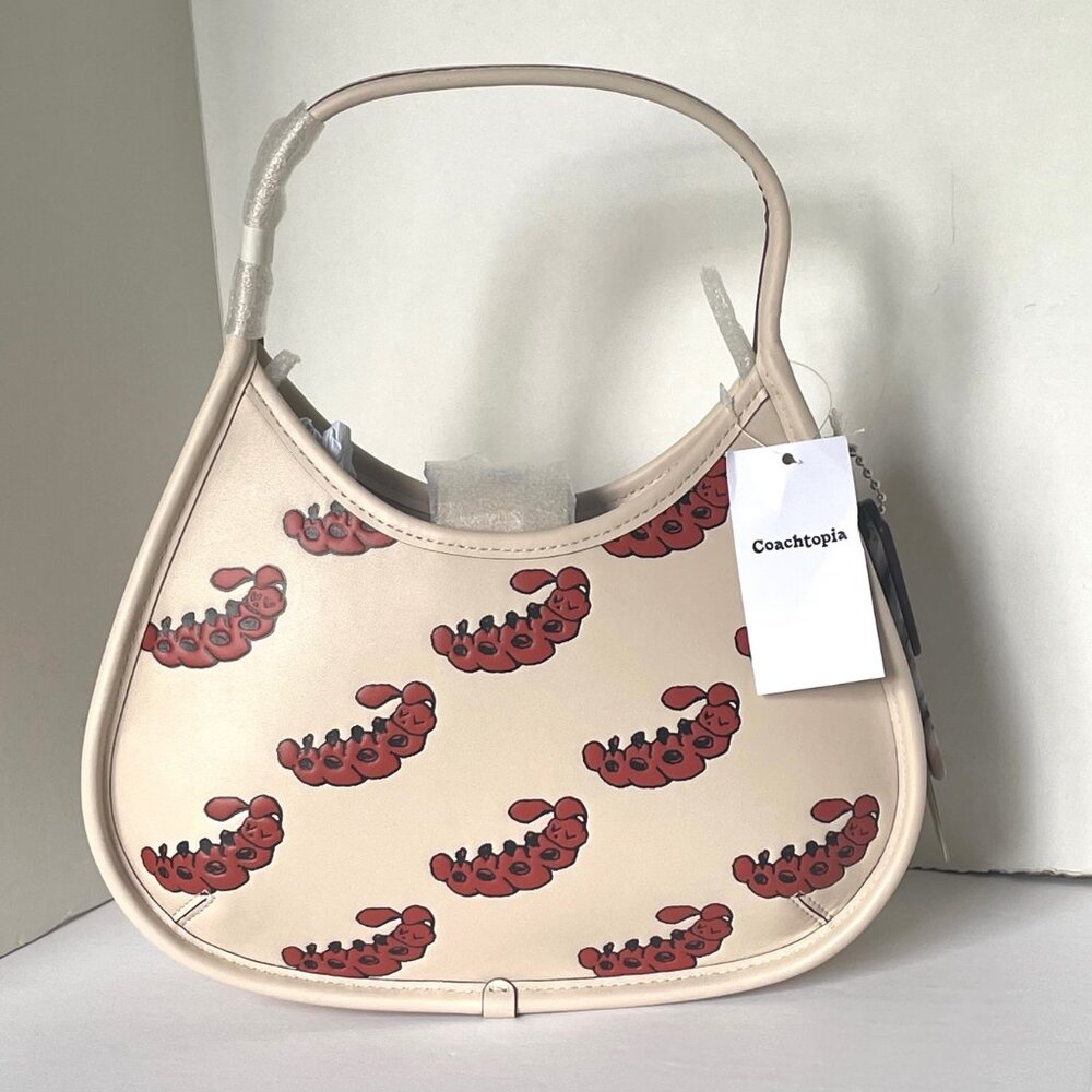 Coach Coachtopia Ergo CQ826 Sleepy Caterpillar Leather Cloud Shoulder Bag